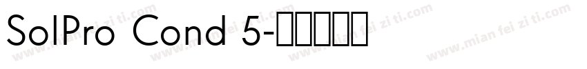 SolPro Cond 5字体转换